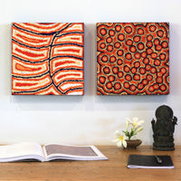 Aboriginal Artwork by Judith Napangardi Hargraves, Ngalyipi Jukurrpa (Snake Vine Dreaming) - Purturlu, 30x30cm
