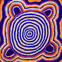 Aboriginal Artwork by Mary Napangardi Gallagher, Mina Mina Jukurrpa, 30x30cm