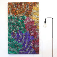 Aboriginal Artwork by Daphne Napurrula Marks, Yalka Dreaming (bush onion), 152x91cm