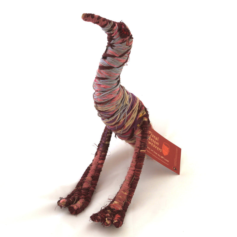 Aboriginal Artwork by Tjanpi tjulpu (bird) sculpture, Betty Muffler, Iwantja