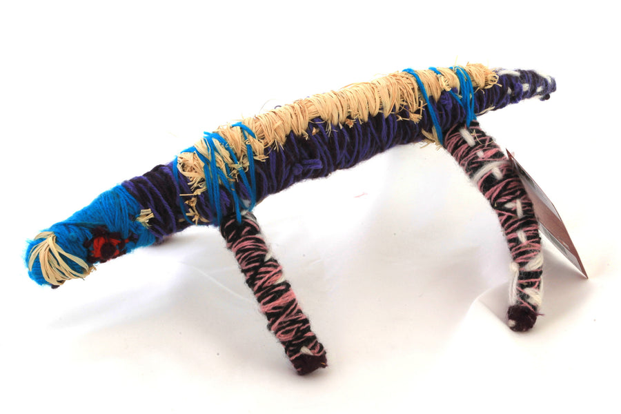 Aboriginal Artwork by Tjanpi tinka (lizard/goanna) sculpture, Emma Singer, Mimili