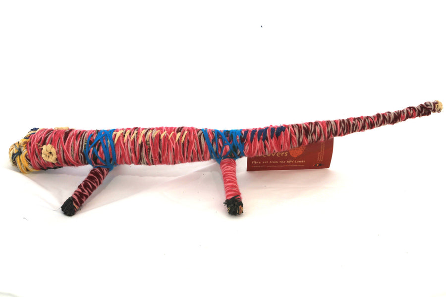 Aboriginal Artwork by Tjanpi tinka (lizard/goanna) sculpture, Julie and Amy Yangki