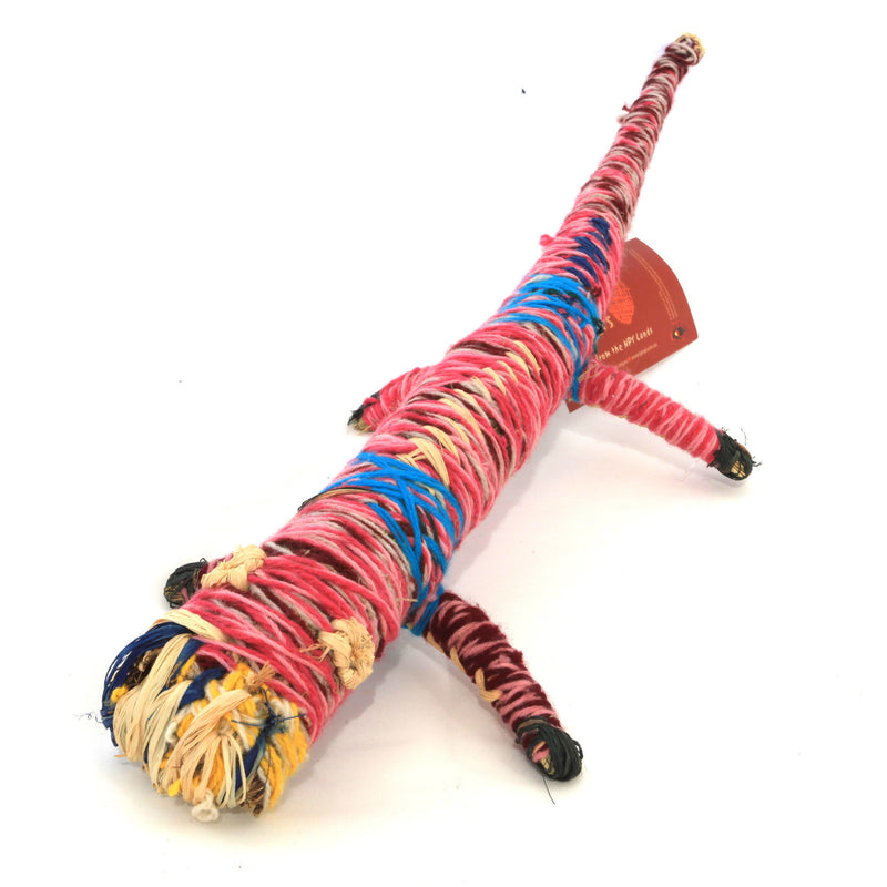 Aboriginal Artwork by Tjanpi tinka (lizard/goanna) sculpture, Julie and Amy Yangki