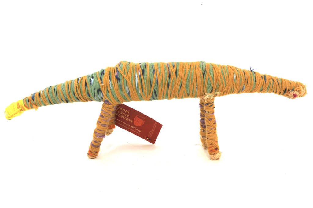 Aboriginal Artwork by Tjanpi tinka (lizard/goanna) sculpture, Rene Nelson, Irruntyju