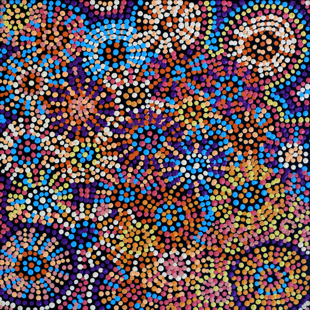 Aboriginal Artwork by Tina Napangardi Martin, Ngapa Jukurrpa -  Puyurru, 30x30cm - ART ARK®