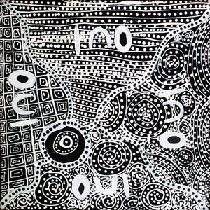 Aboriginal Artwork by Kaylisha Napaljarri Ross, Karnta Jukurrpa, 30x30cm - ART ARK®
