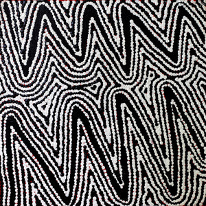 Aboriginal Artwork by Phyllis Napurrurla Williams, Ngapa Jukurrpa -  Pirlinyarnu, 30x30cm - ART ARK®