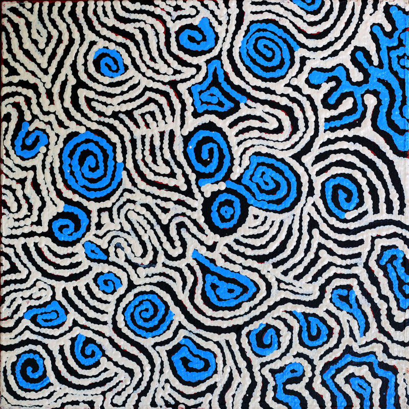 Aboriginal Artwork by Kirsty Anne Napanangka Brown, Mina Mina Jukurrpa - Ngalyipi, 30x30cm