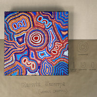 Aboriginal Artwork by Kerry Napurrurla Nelson, Karnta Jukurrpa (Womens Dreaming), 30x30cm