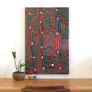 Aboriginal Art by Mary Napangardi Brown, Mina Mina Jukurrpa - Ngalyipi, 91x61cm - ART ARK®