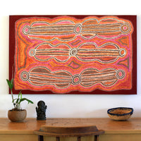 Aboriginal Artwork by Jorna Napurrurla Nelson, Mina Mina Jukurrpa - Ngalyipi, 122x76cm