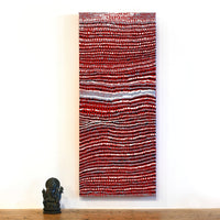 Aboriginal Artwork by Mavis Nampitjinpa Marks, Kalipinpa Water Dreaming, 96x40cm