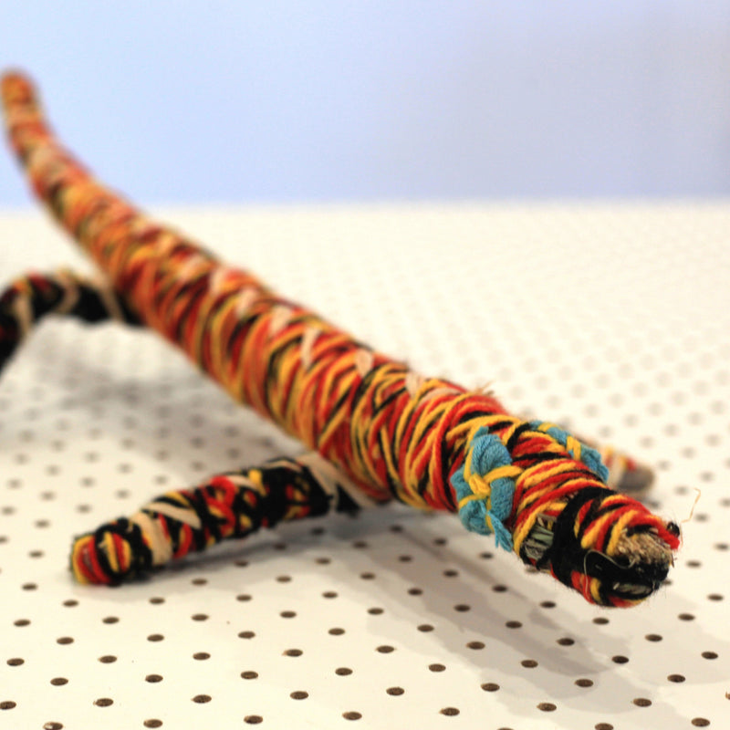 Aboriginal Artwork by Narelle Holland, Mantamaru - Tjanpi Tinka (lizard) Sculpture