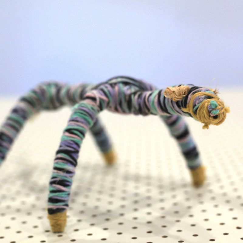 Aboriginal Artwork by Loretta Peters, Kaltjiti - Tjanpi Tinka (lizard) Sculpture