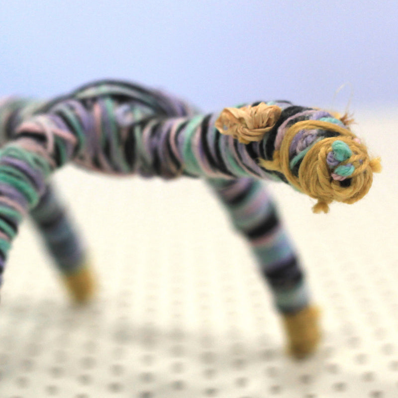 Aboriginal Artwork by Loretta Peters, Kaltjiti - Tjanpi Tinka (lizard) Sculpture