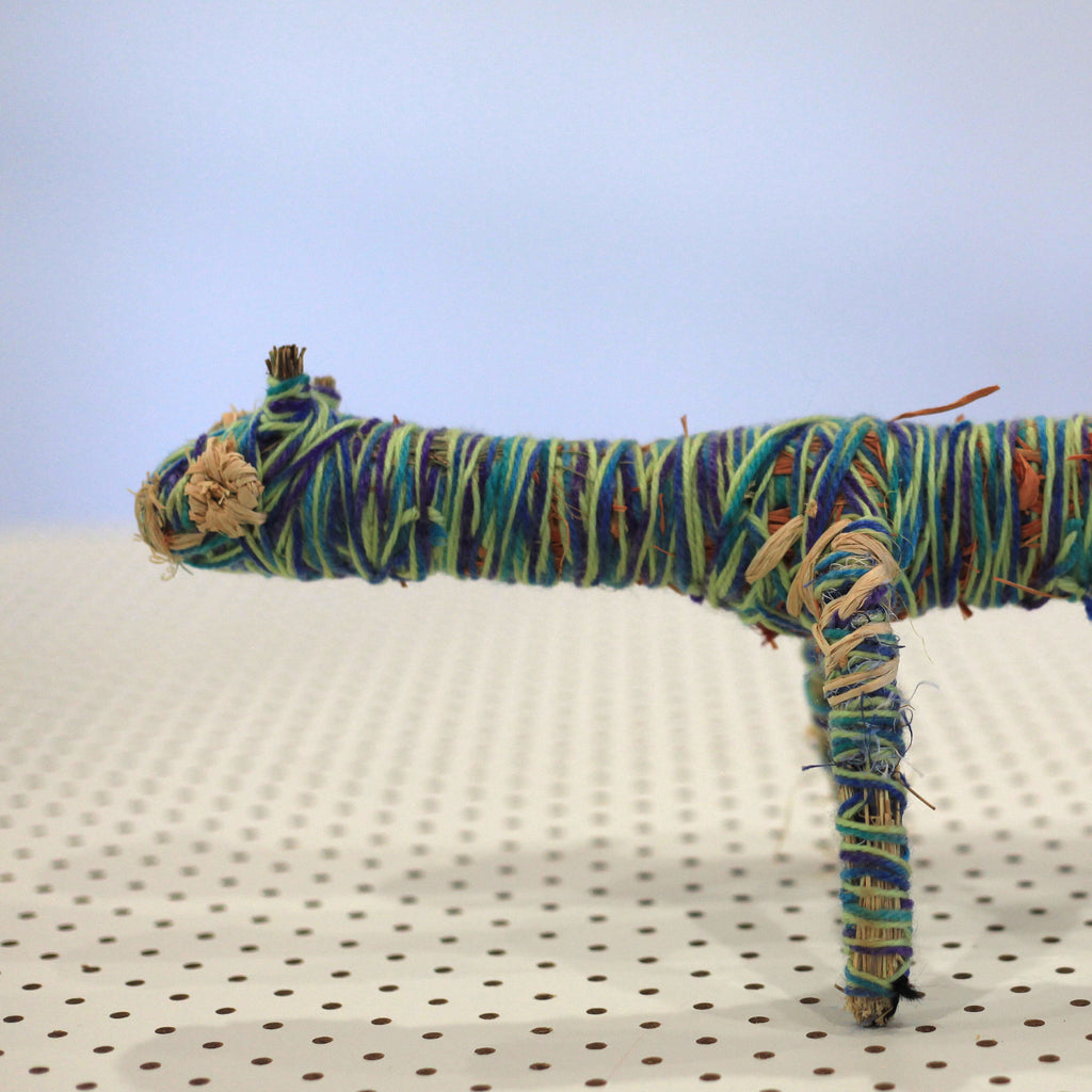 Aboriginal Artwork by Janet Forbes, Papulankutja - Tjanpi Papa (dog) Sculpture