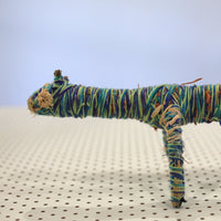 Aboriginal Artwork by Janet Forbes, Papulankutja - Tjanpi Papa (dog) Sculpture