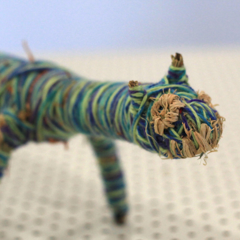 Aboriginal Artwork by Janet Forbes, Papulankutja - Tjanpi Papa (dog) Sculpture