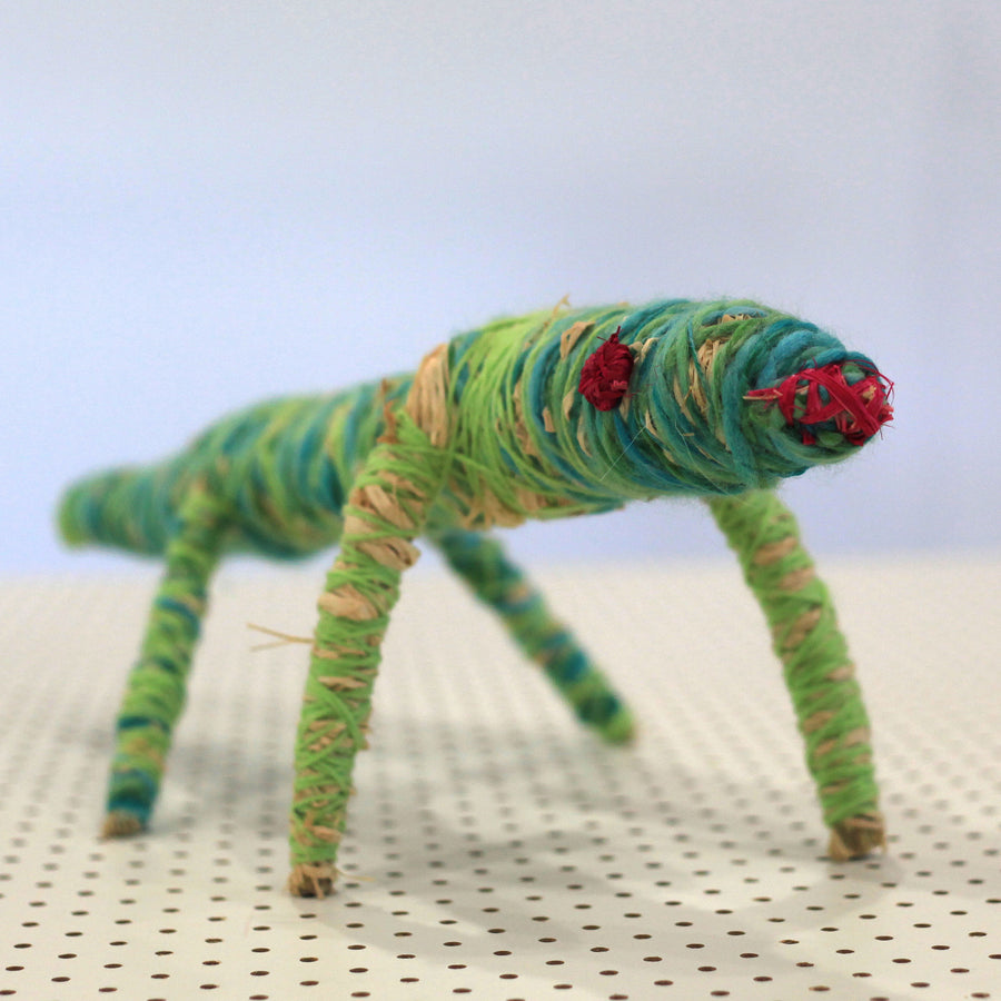 Aboriginal Artwork by Evelyn Curley, Kaljiti - Tjanpi Tinka (goanna) Sculpture