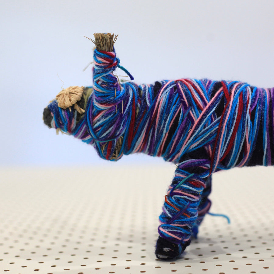 Aboriginal Artwork by Nyinku Kulitja, Kaltukatjara - Tjanpi Papa (dog) Sculpture