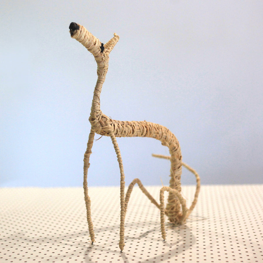 Aboriginal Artwork by Pollyanne Smith, Kaltjiti - Tjanpi Papa (dog) Sculpture