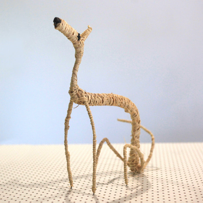 Aboriginal Artwork by Pollyanne Smith, Kaltjiti - Tjanpi Papa (dog) Sculpture