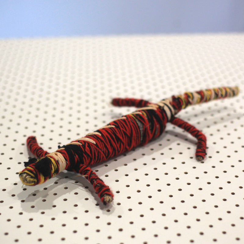 Aboriginal Artwork by Jennifer Mitchell, Papulankutja - Tjanpi Tinka (lizard) Sculpture