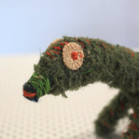 Aboriginal Artwork by Valerie Foster, Warburton - Tjanpi tinka (lizard/goanna) sculpture.