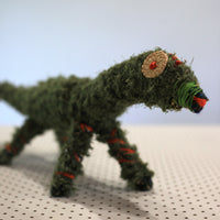 Aboriginal Artwork by Valerie Foster, Warburton - Tjanpi tinka (lizard/goanna) sculpture.