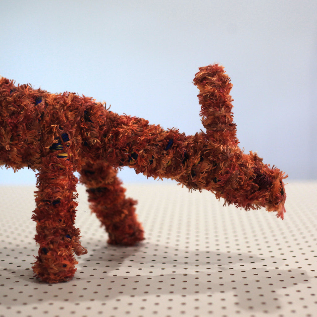 Aboriginal Artwork by Nyinku Kulitja - Tjanpi Papa (dog) Sculpture