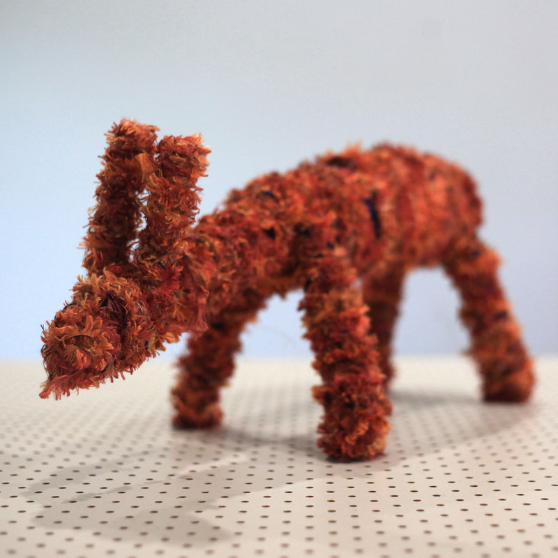 Aboriginal Artwork by Nyinku Kulitja - Tjanpi Papa (dog) Sculpture