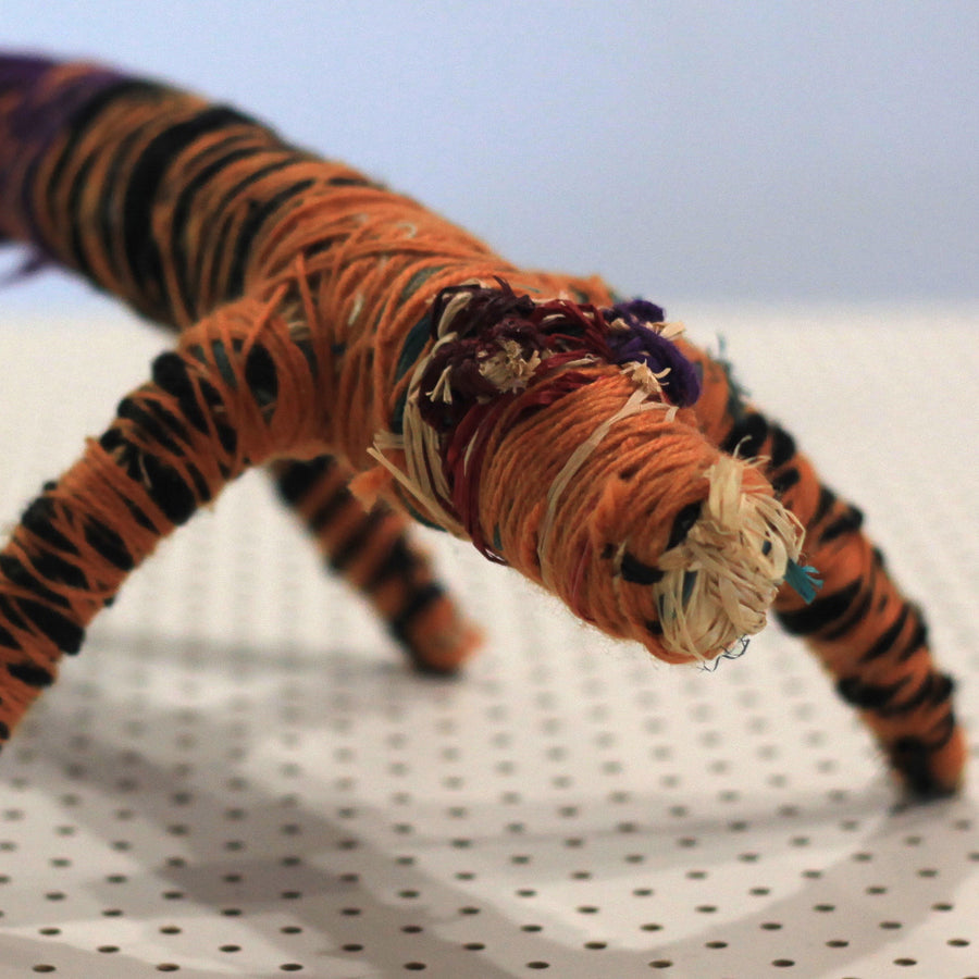 Aboriginal Artwork by Manyitjanu Lennon, Kaltjiti - Tjanpi Tinka (goanna) Sculpture