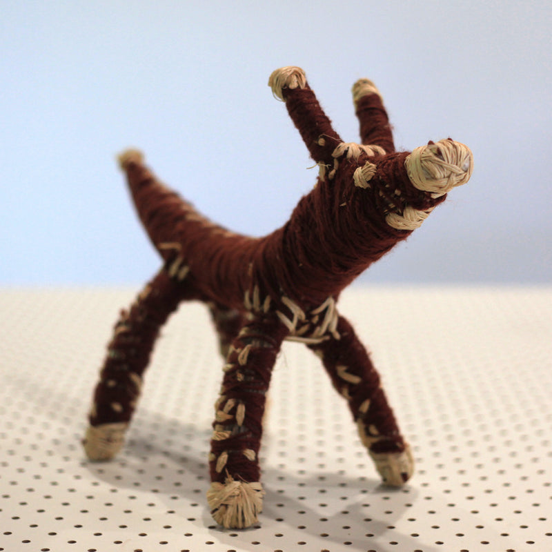 Aboriginal Artwork by Francine Kulitja - Tjanpi Papa (dog) Sculpture