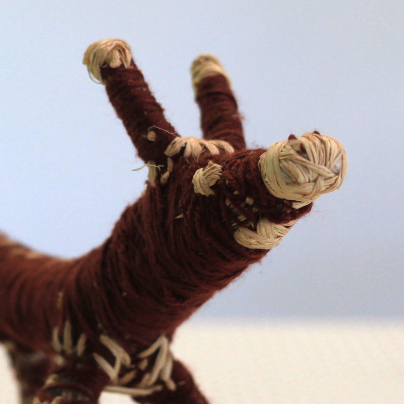 Aboriginal Artwork by Francine Kulitja - Tjanpi Papa (dog) Sculpture