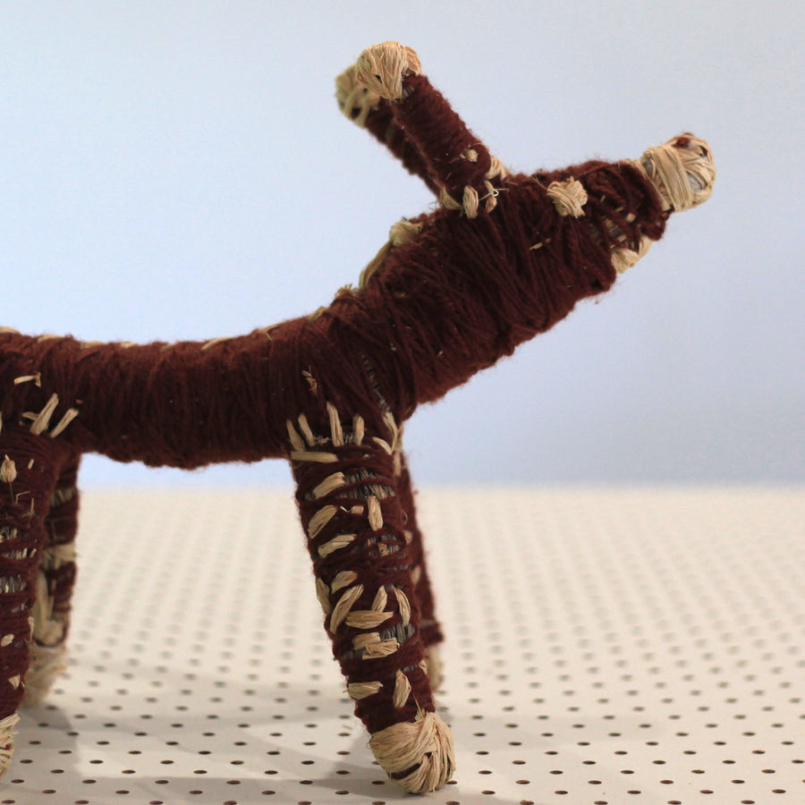 Aboriginal Artwork by Francine Kulitja - Tjanpi Papa (dog) Sculpture