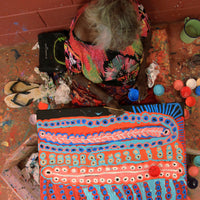 Aboriginal Artwork by Murdie Nampijinpa Morris, Malikijarra Jukurrpa, 91x61cm