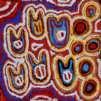 Aboriginal Artwork by Zadia Napangardi Micheals, Majardi Jukurrpa - Mina Mina, 30x30cm