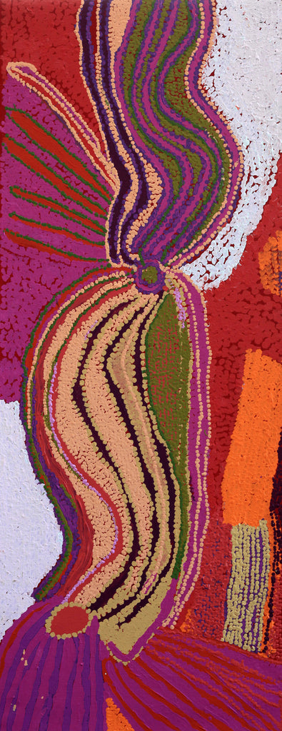 Aboriginal Artwork by Liddy Napanangka Walker, Pirlarla Jukurrpa 122x46cm