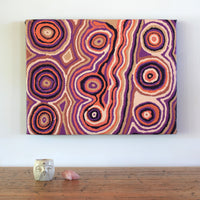 Aboriginal Artwork by Nancy Napanangka Gibson, Mina Mina Jukurrpa, 61x46cm
