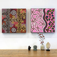 Aboriginal Artwork by Mary Napangardi Gallagher, Pikilyi Jukurrpa (Vaughan Springs Dreaming), 30x30cm