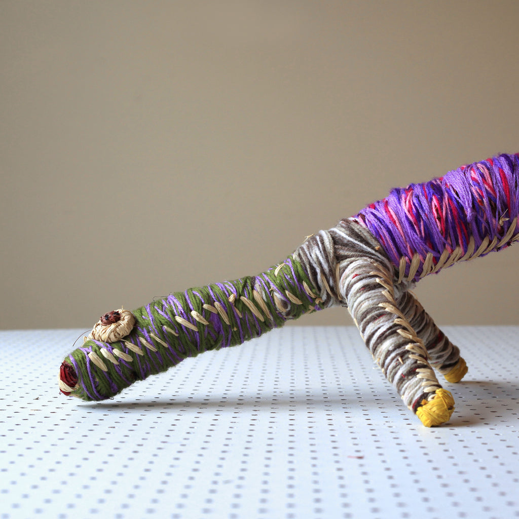 Aboriginal Artwork by Imitjala Pollard - Tjanpi Tinka (goanna) Sculpture