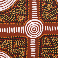 Aboriginal Artwork by Ingrid Napangardi Williams, Ngalyipi Jukurrpa (Snake Vine Dreaming) - Purturlu, 30x30cm