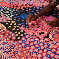 Aboriginal Artwork by Margaret Nangala Gallagher, Yankirri Jukurrpa, 152x107cm