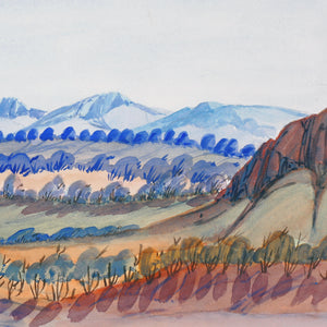 Aboriginal Artwork by Ivy Pareroultja, West MacDonnell Ranges - near Mt Sonder, 54x23.5cm - ART ARK®