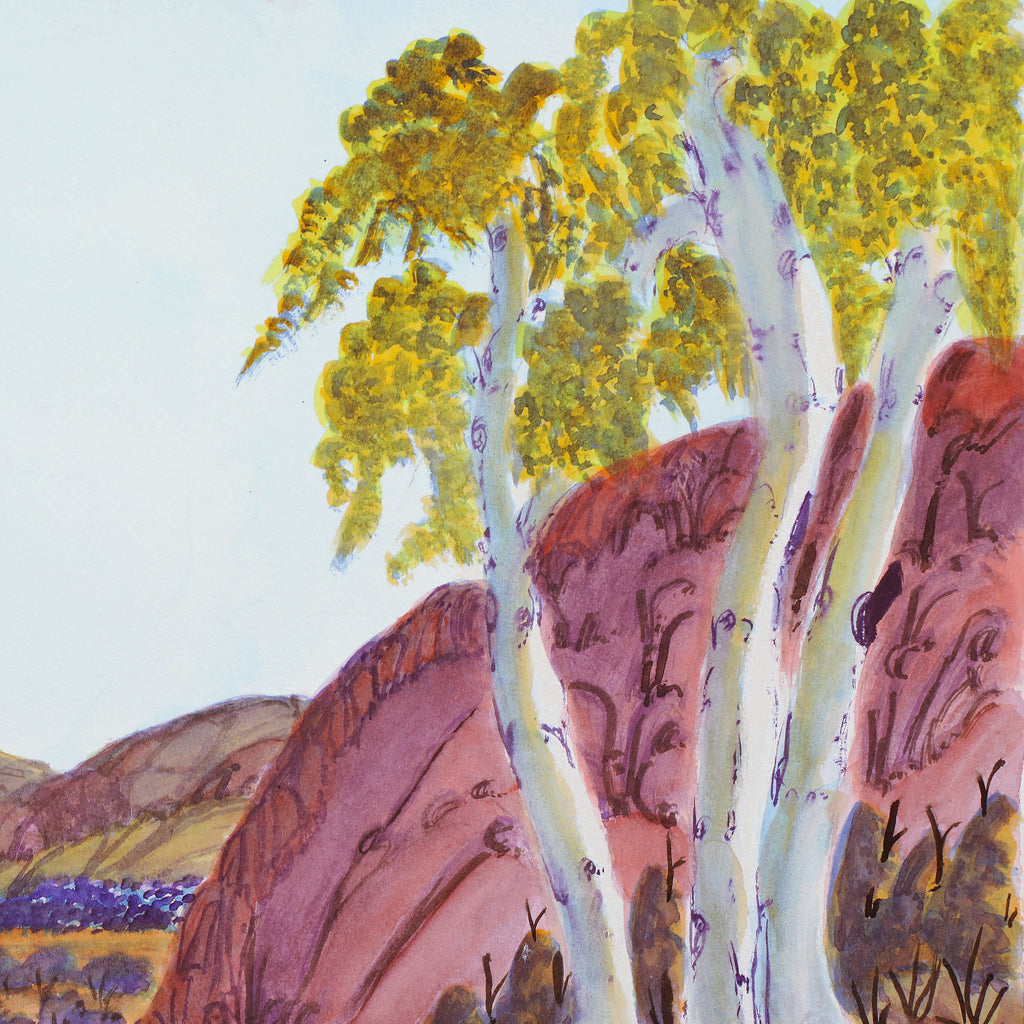 Aboriginal Artwork by Ivy Pareroultja, Tjoritja, 36x26cm