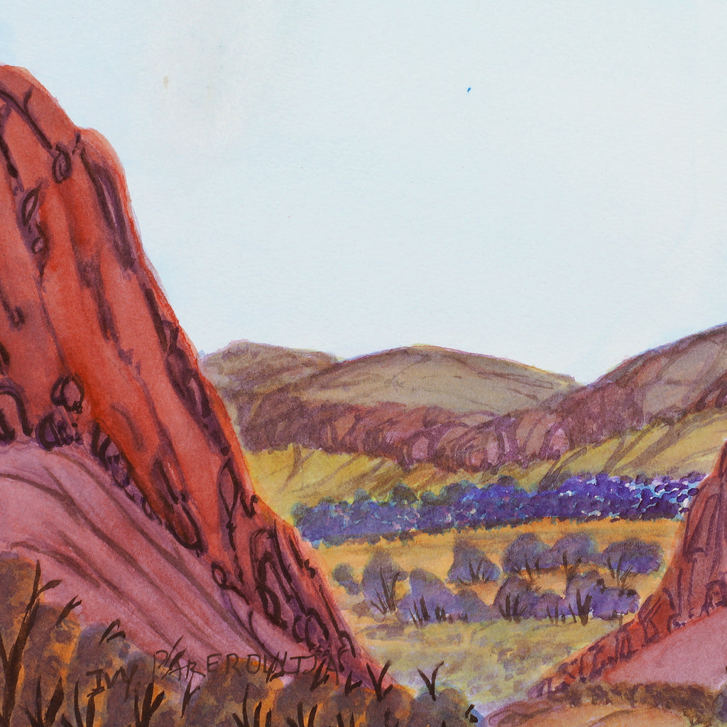 Aboriginal Artwork by Ivy Pareroultja, Tjoritja, 36x26cm