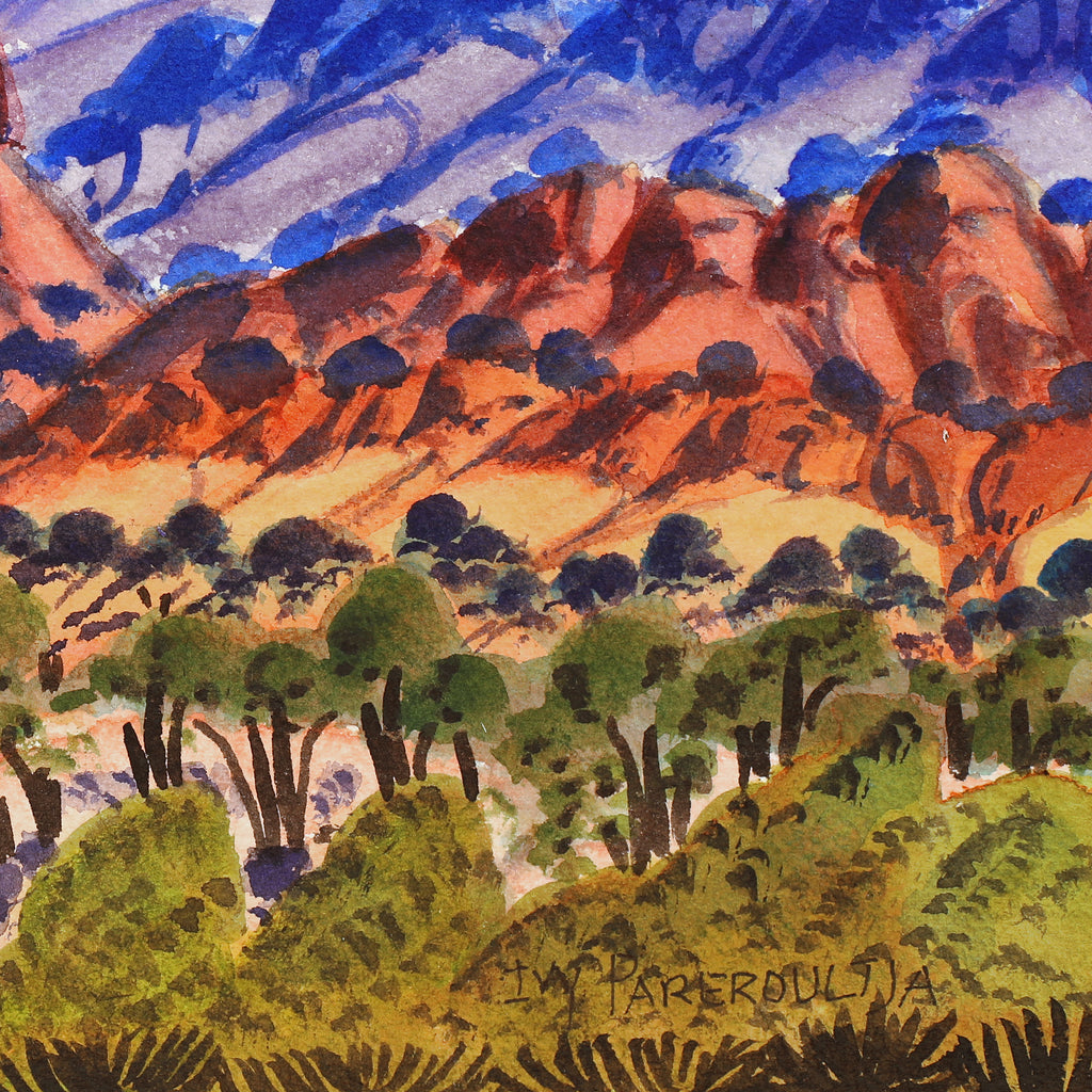 Aboriginal Artwork by Ivy Pareroultja, Hamilton Downs, 36x26cm