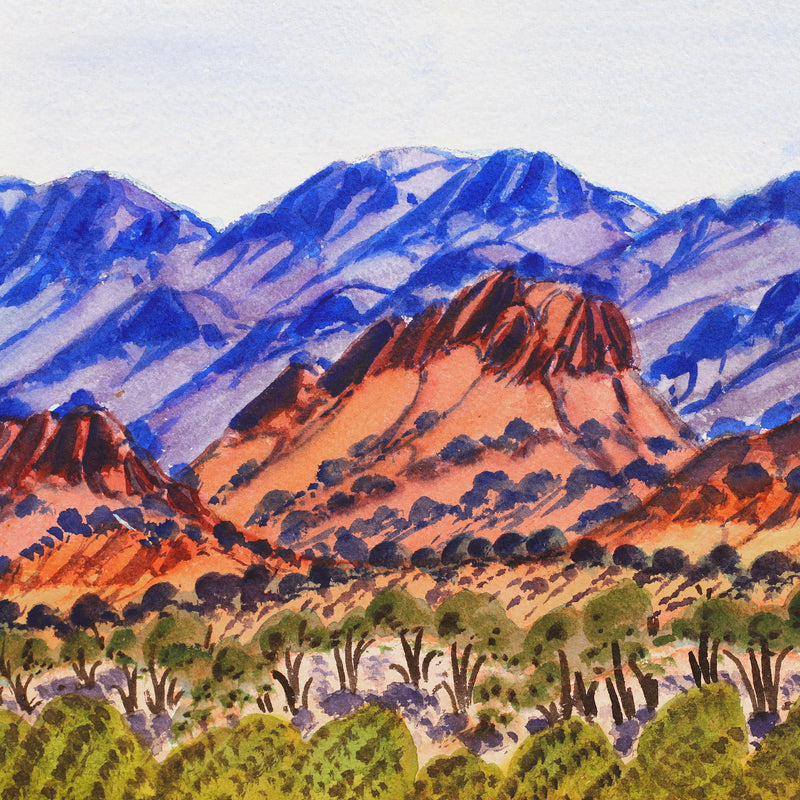 Aboriginal Artwork by Ivy Pareroultja, Hamilton Downs, 36x26cm