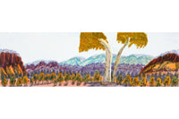 Aboriginal Artwork by Ivy Pareroultja, Heading towards Jay Creek, 55x16.5cm