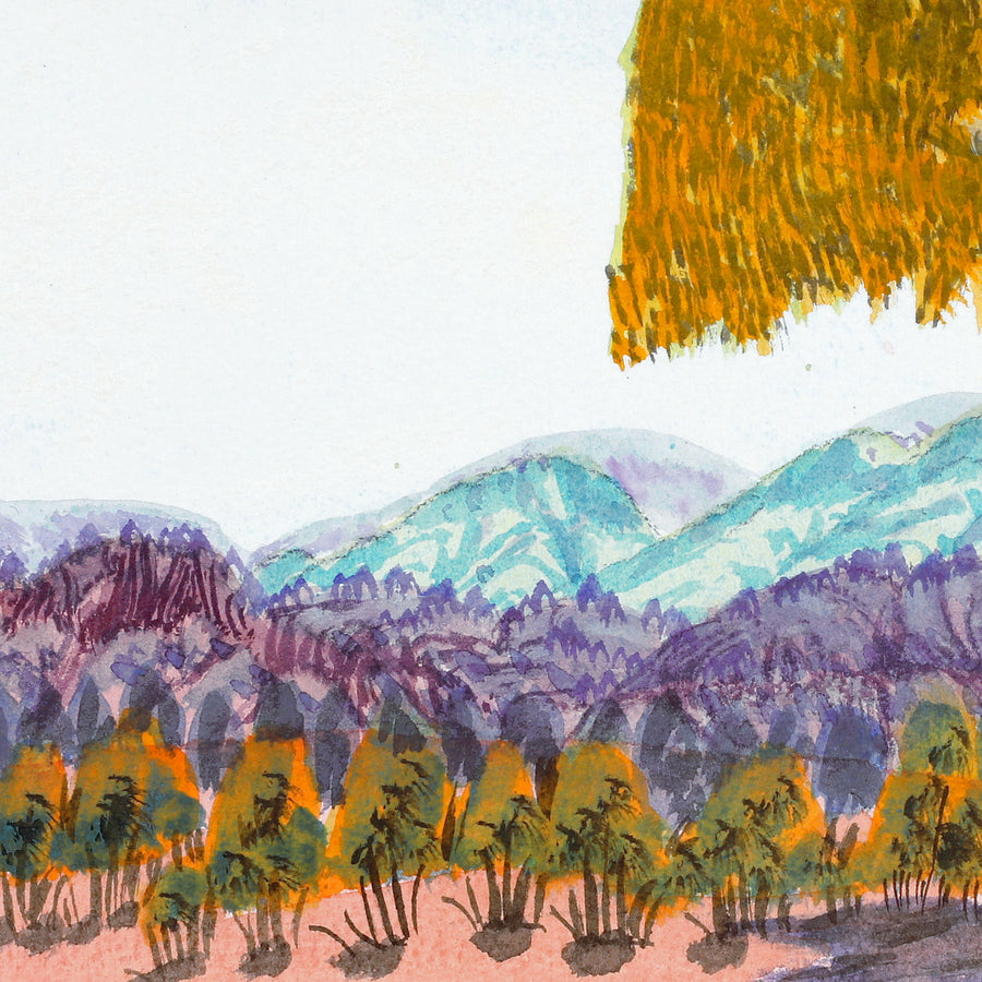 Aboriginal Artwork by Ivy Pareroultja, Heading towards Jay Creek, 55x16.5cm